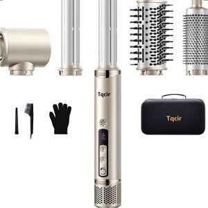 Tqcir 5-In-1 Professional Hair Dryer Brush, Powerful Multi-Styler With Auto-Wrap